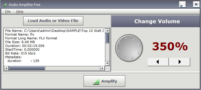 Audio Amplifier Free 1.1 screenshot