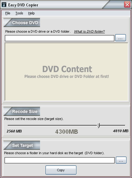 Screenshot of Easy DVD Copier