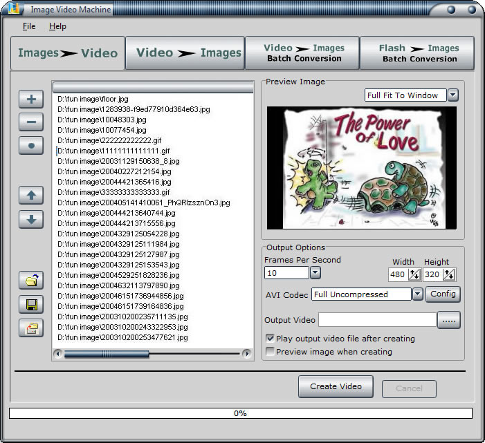 Screenshot of Image Video Machine